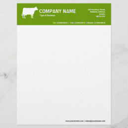 White Cow 2in Color Header - Green 669900 Letterhead