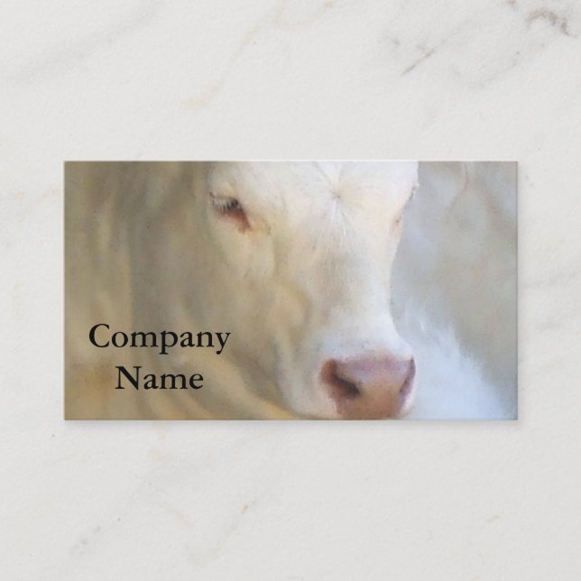 White Cow Business Cards (Front)