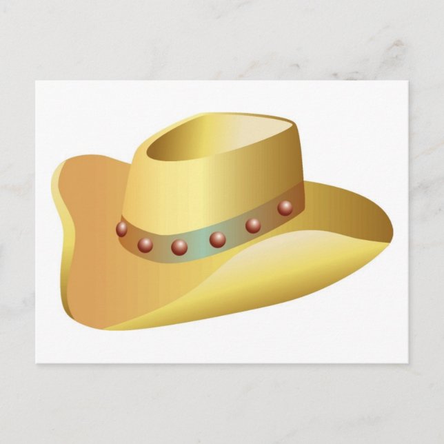 White Cowboy Hat Postcard (Front)