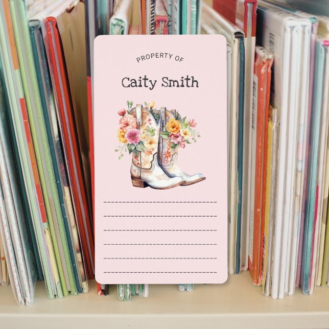 White Cowgirl Boots with Flowers property of  Label (Creator Uploaded)