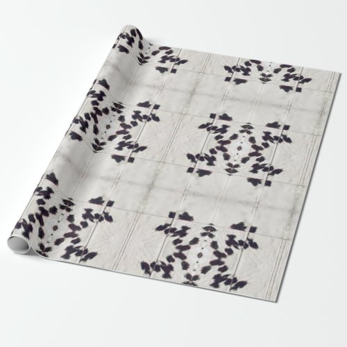 White Cowhide Patchwork Print wrapping paper