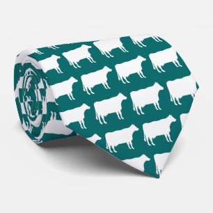 White Cows - Moss Green Neck Tie