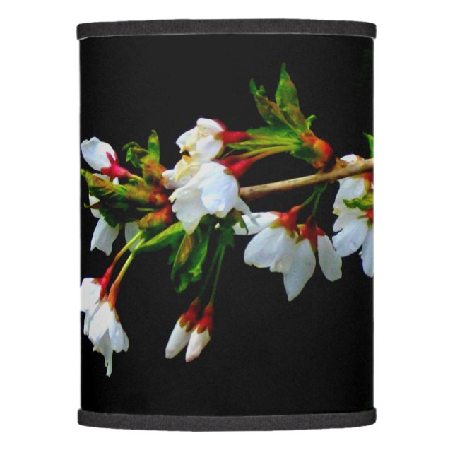 White crab apple Blossoms Lamp Shade (Front)
