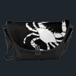 White Crab Messenger Bag<br><div class="desc">White crab shellfish, crustacean, in a nautical, coastal design.</div>