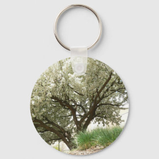 White Crab Tree Keychain