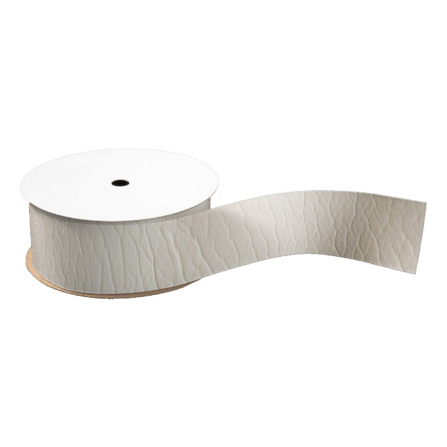 White Cream Faux Leather Wedding   Grosgrain Ribbon (Spool)