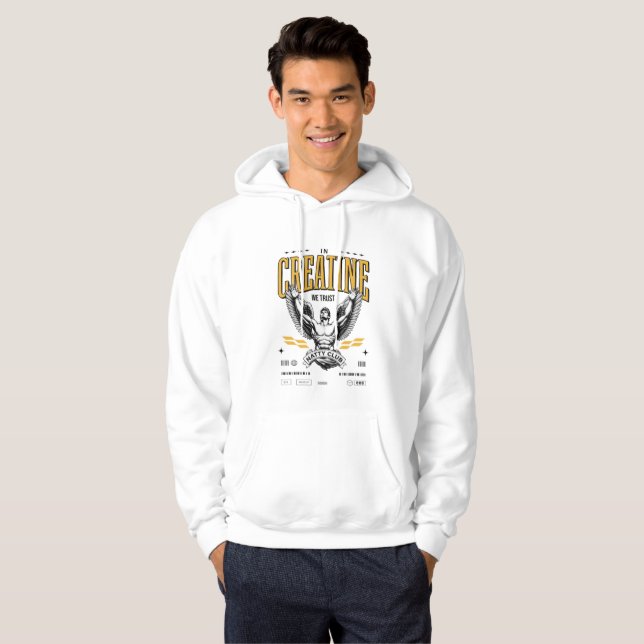White Creatine Hoodie Sweatshirt (Front Full)