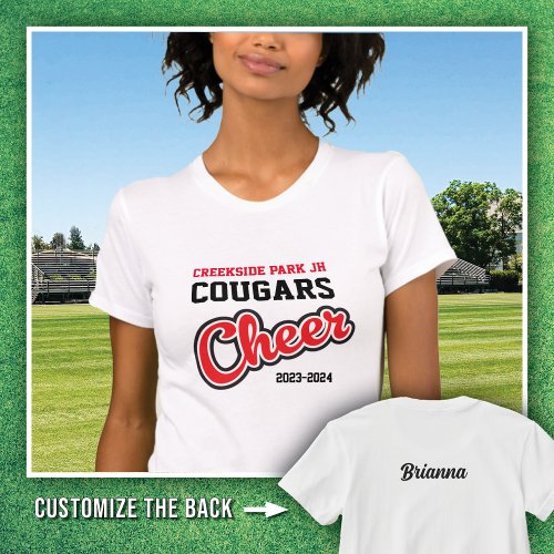 White Creekside Park Cougars Cheer 2023_2024 T_Shirt