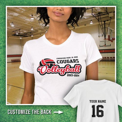 White Creekside Park Cougars Volleyball 2023_2024  T_Shirt