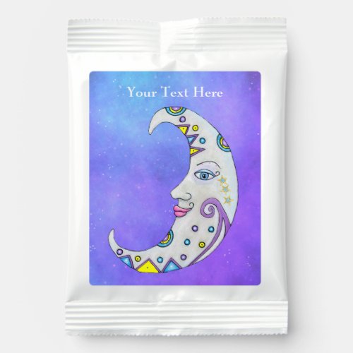 White Crescent Moon Fancy Decorations Colorful Sky Hot Chocolate Drink Mix