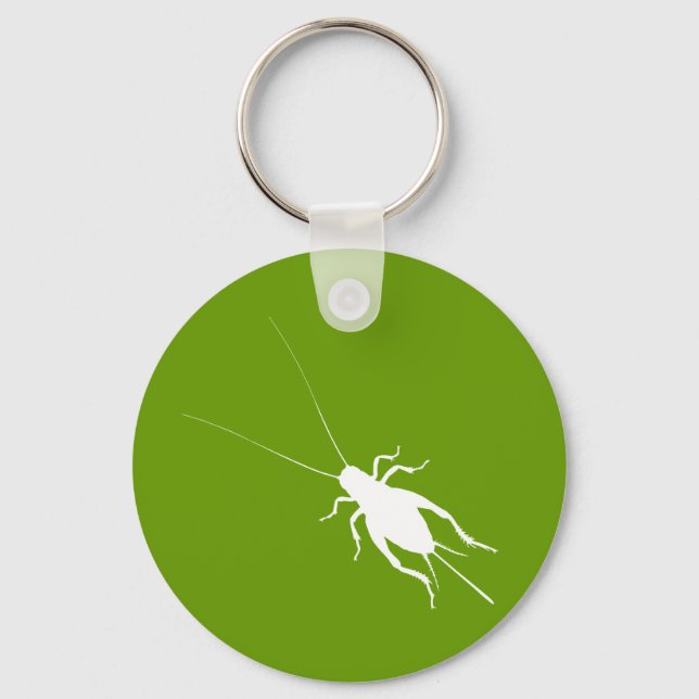 White Cricket Keychain (Front)