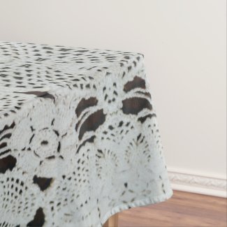 White Crochet - Look Vintage Tablecloth
