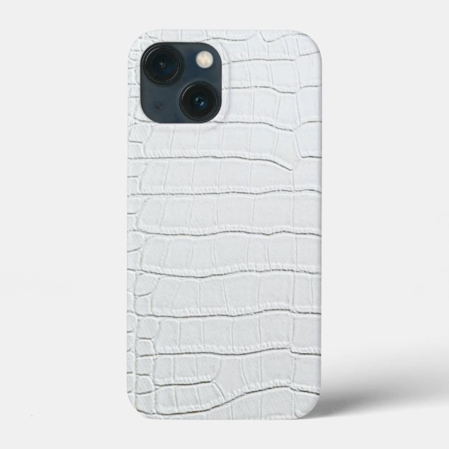 White Crocodile Skin Print Case-Mate iPhone Case (Back)