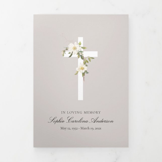 White Cross Celebration of Life Program (Cover)