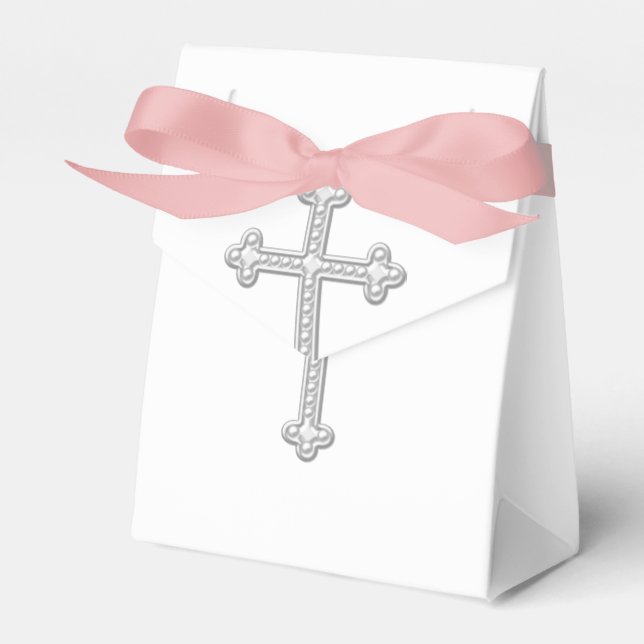 White Cross First Communion Favor Boxes (Front Side)