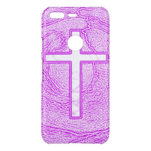 WHITE CROSS HIGHLIGHTED IN PINK UNCOMMON GOOGLE PIXEL CASE