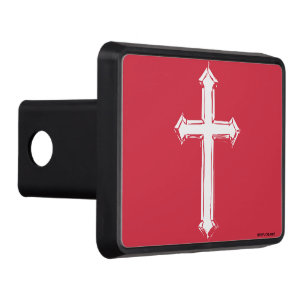 White cross hitch cover