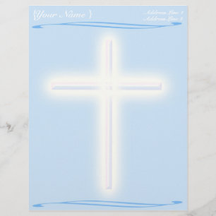 White Cross on Blue Letterhead