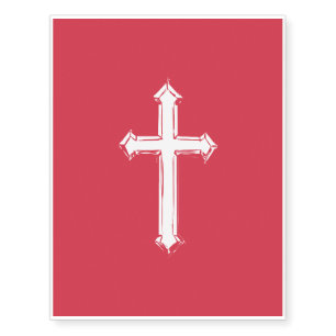 White cross temporary tattoos