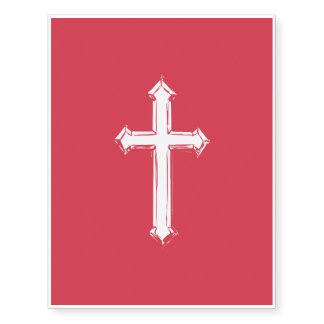 White cross temporary tattoos