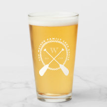 White Crossed Paddles Lake House Add Family Name