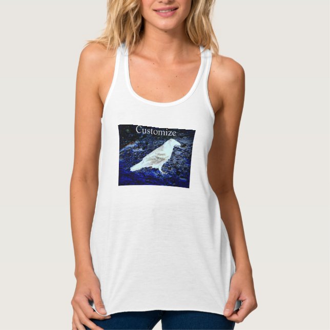 white crow design tank top (Front)