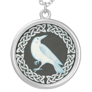 White Crow pendant necklace
