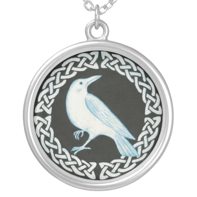 White Crow pendant necklace (Front)