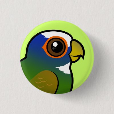 White-crowned Parrot Pinback Button