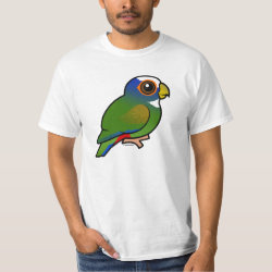 Birdorable White-crowned Parrot Men's Crew Value T-Shirt