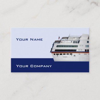 White Cruise Ship Covered Decks Business Card by DigitalDreambuilder at Zazzle
