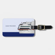 White Cruise Ship Covered Decks Travellers Luggage Tag at Zazzle