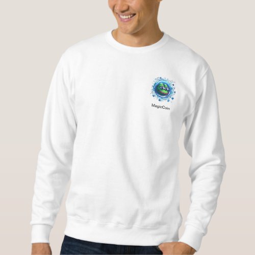 White crypto sweatshirt sweatshirt