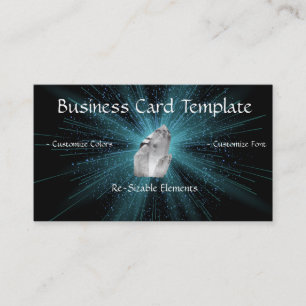 White Crystal Healing Quartz Crystal Business Card