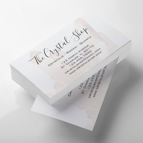 White Crystal Rock Shop  Business Card