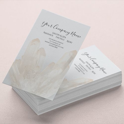 White Crystals Salon Spa Business Card