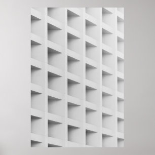 White cubby shelf poster