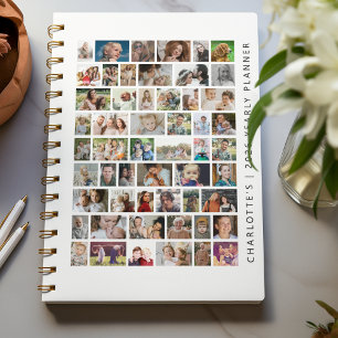 White Custom 54 Photo Collage Planner