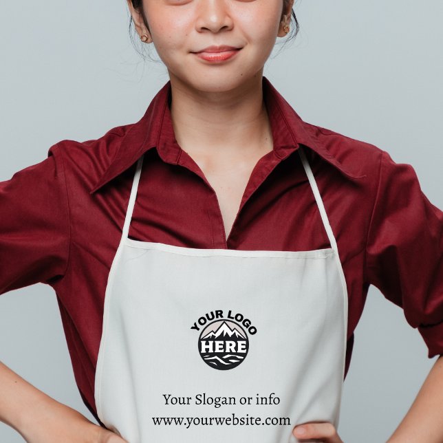 White Custom Business Logo Apron (Creator Uploaded)