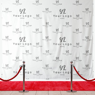 White Custom Business Logo Backdrop Trade show