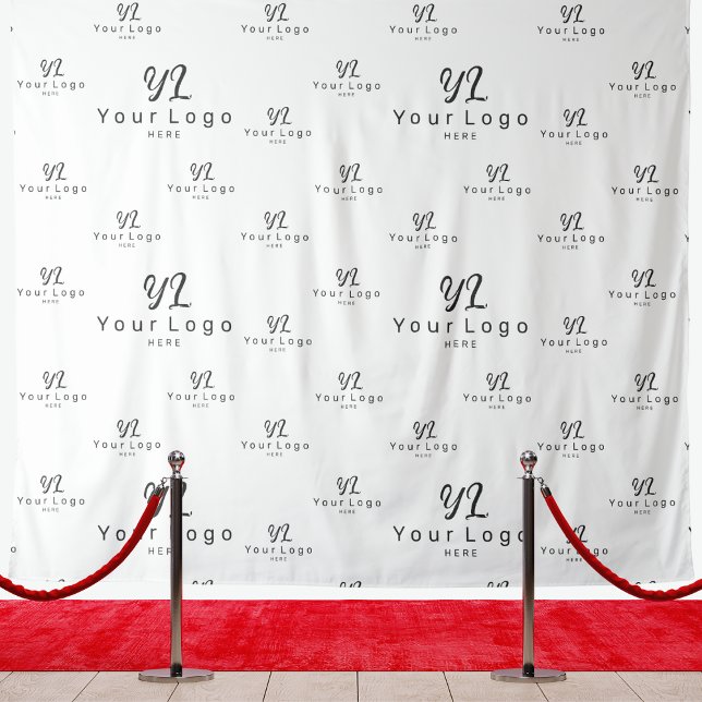 White Custom Business Logo Backdrop Trade show (Creator Uploaded)