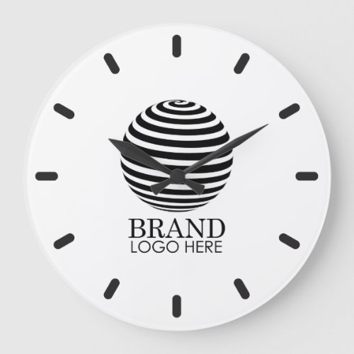 White Custom Business Logo Company Corporate Large Clock
