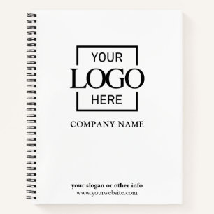 White Custom Business Logo Promotional Branding Notebook