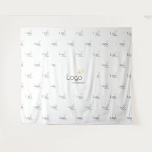 White Custom Business Logo Step Repeat Backdrop