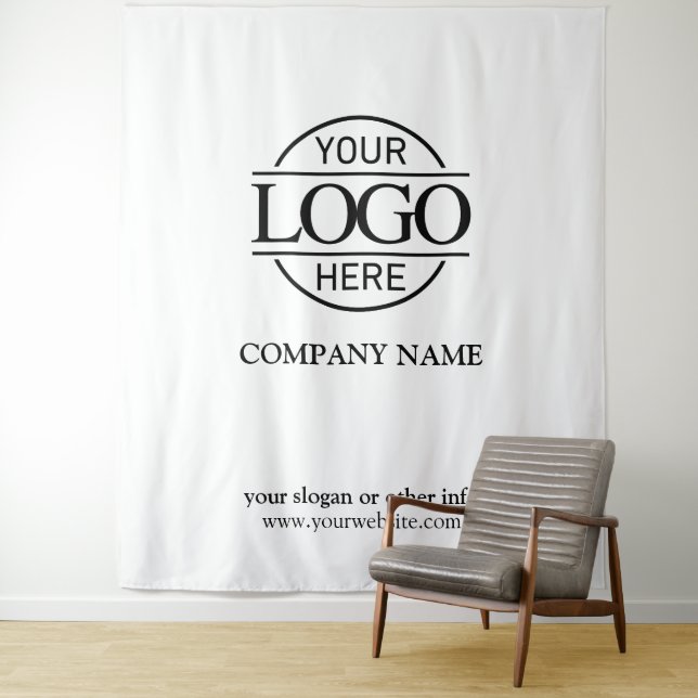 White Custom Business Logo Trade Show Backdrop (In Situ)