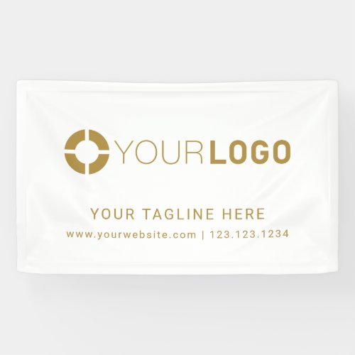 White Custom Company Logo Event Displays Banner