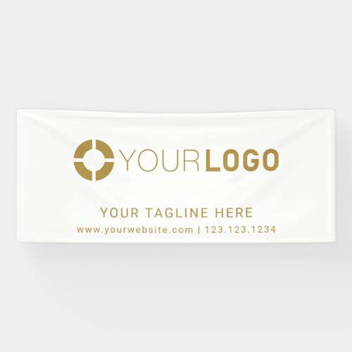 White Custom Company Logo Event Displays Banner