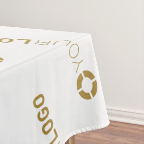 White Custom Company Logo Promotional Display Tablecloth