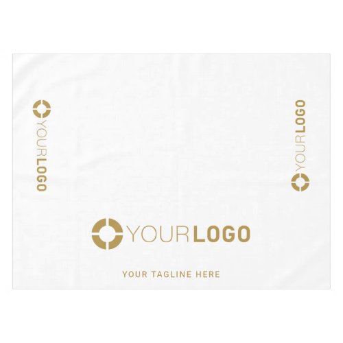 White Custom Company Logo Promotional Display Tablecloth