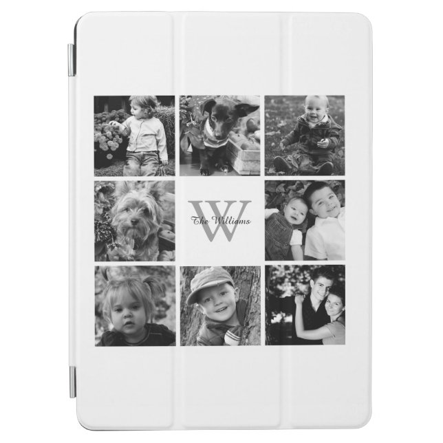 White Custom Family Photo Collage iPad Air Cover (Front)